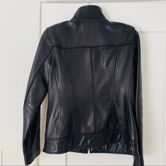 Fitted genuine leather jacket - Picture 3 of 4